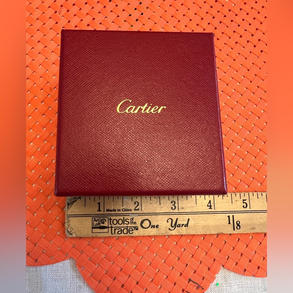Cartier box Empty jewelry box red gold writing